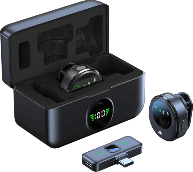 White Shark DSM-06 TASSA vezeték nélküli csiptethető mikrofon - Fekete