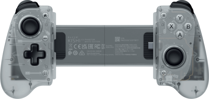 Razer Kishi V3 Vezetékes Kontroller Gamepad (Android / IOS / PC) - Átlátszó / Szürke