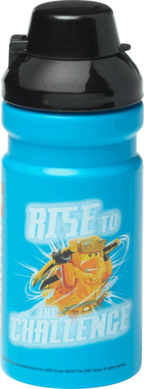 LEGO Room Copenhagen Ninjago 390ml Műanyag szívószálas gyerek kulacs - Kék/Mintás