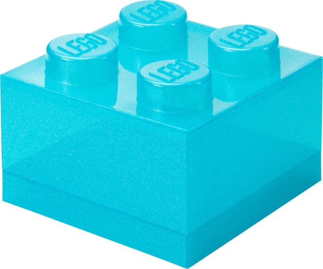 LEGO Room Copenhagen Csillogó Tároló doboz 11,25L - Kék