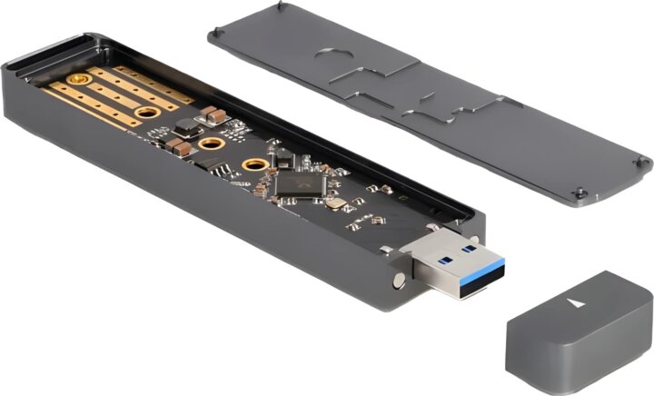 DeLock M.2 NVMe / SATA USB-A 3.2 Gen 2 Külső SSD ház