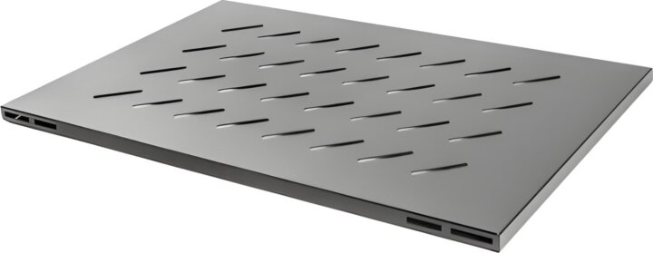 Lanberg AK-1016-B Rackszekrény polc 19" / 1U / 48,5 x 78 cm - Fekete