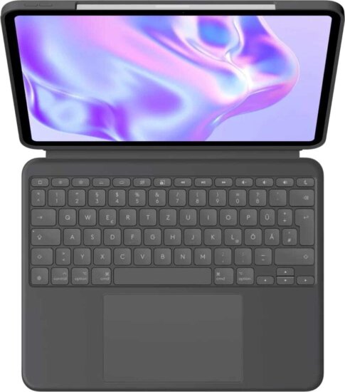 Logitech Combo Touch iPad Pro 11" (M4) Billentyűzetes Tablet Tok - Szürke (Német)