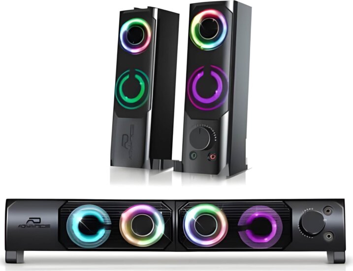 Advance SOUNDPHONICS RGB 2.0 Aktív Hangfal 6 Watt - Fekete