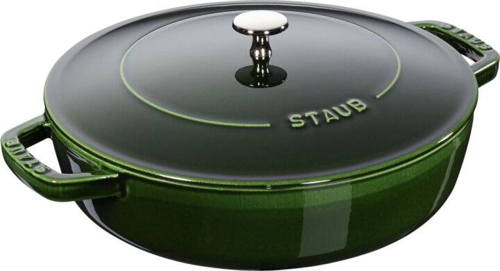 Staub Chistera Öntöttvas serpenyő 28cm - Zöld Staub Chistera Öntöttvas serpenyő 28cm - Zöld