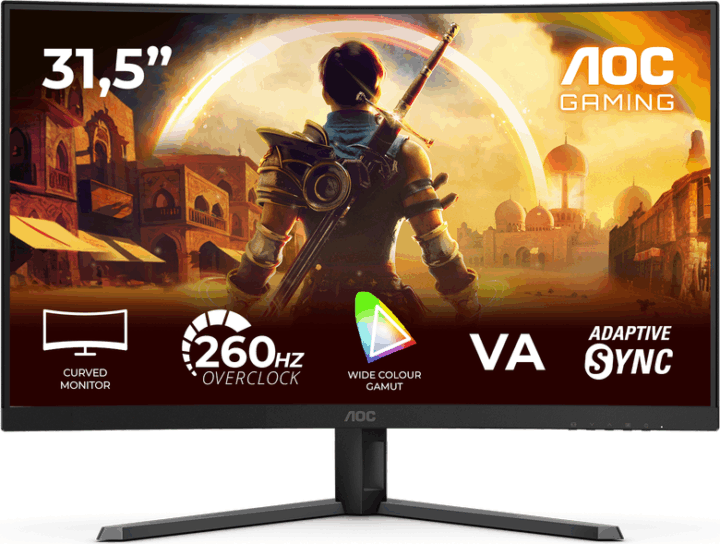 AOC 31.5" C32G42ZE 16:9 FullHD VA LED Ívelt Gaming Monitor - Fekete