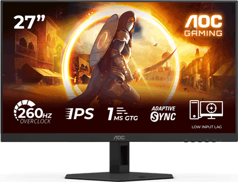 AOC 27" 27G4ZRE 16:9 QHD IPS LED Gaming Monitor - Fekete AOC 27" 27G4ZRE 16:9 QHD IPS LED Gaming Monitor - Fekete