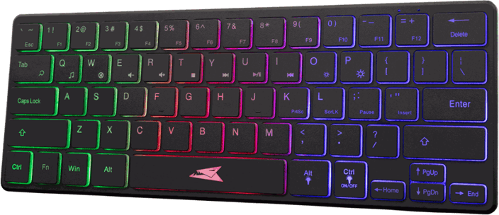 Baraduca BGK-04141B-US Vezetékes RGB Gaming Billentyűzet US - Fekete