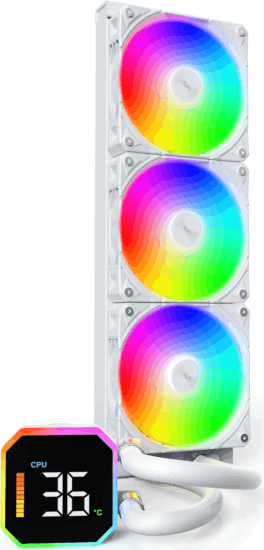 Montech HyperFlow Digital 360 PWM Univerzális CPU Vízhűtés - Fehér Montech HyperFlow Digital 360 PWM Univerzális CPU Vízhűtés - Fehér