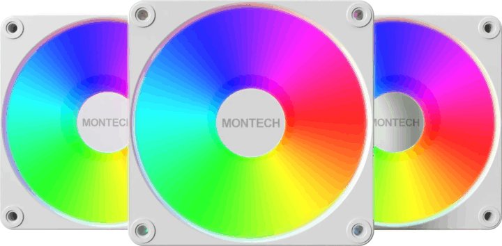 Montech GF120R V2 ARGB PWM 120mm Rendszerhűtő ventilátor 3db - Fehér Montech GF120R V2 ARGB PWM 120mm Rendszerhűtő ventilátor 3db - Fehér