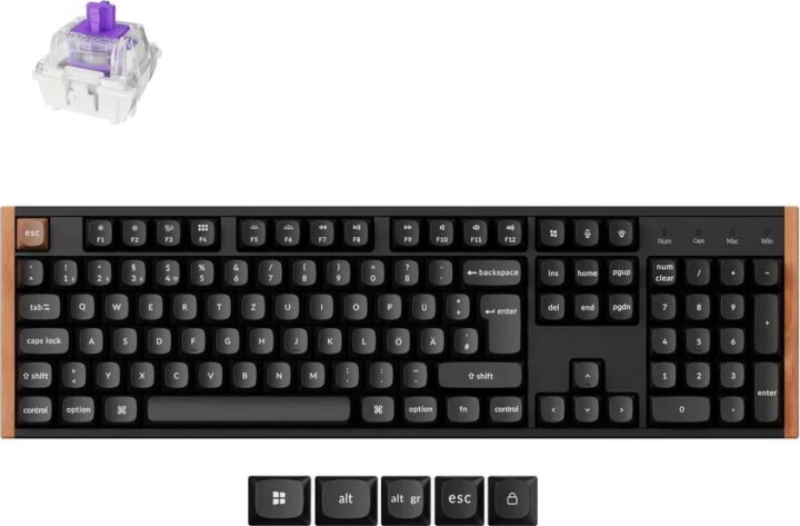 Keychron K10H-F1-DE Mechanikus Wireless USB-C Gaming Billentyűzet DE - Fekete (Gateron Nebula) Keychron K10H-F1-DE Mechanikus Wireless USB-C Gaming Billentyűzet DE - Fekete (Gateron Nebula)