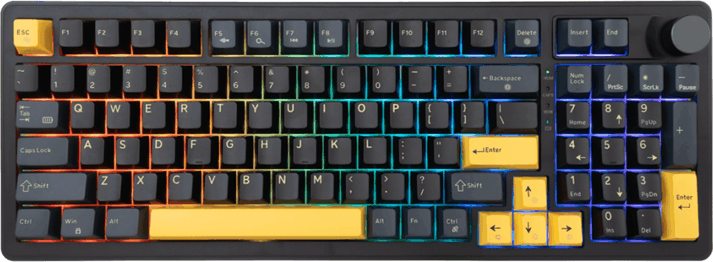 White Shark EXCALIBUR-B/R-US Mechanikus Red Switch Wireless USB-C RGB Billentyűzet US - Fekete