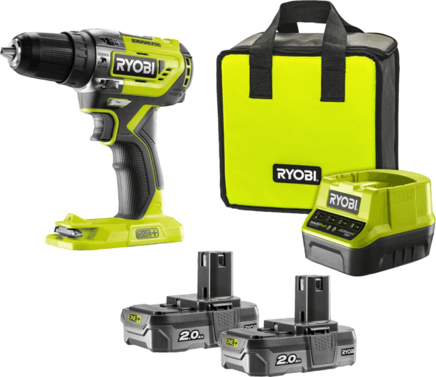 Ryobi ONE+ R18PD5-220S Akkus Fúró-Csavarozó 18V + 2x 18V Akkumulátor + Töltő + Táska