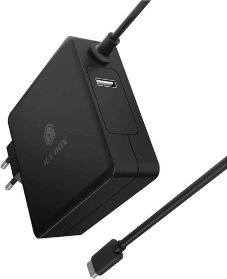 ICY BOX IB-PS101-PD USB Type-C Hálózati Gyorstöltő Adapter 90W - Fekete