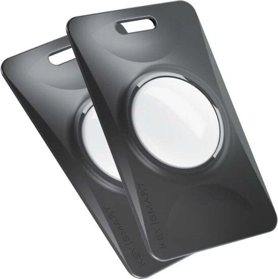 KeySmart SlimCard Apple AirTag Nyomkövető Tartó Pénztárcába - Fekete (2 db/csomag)