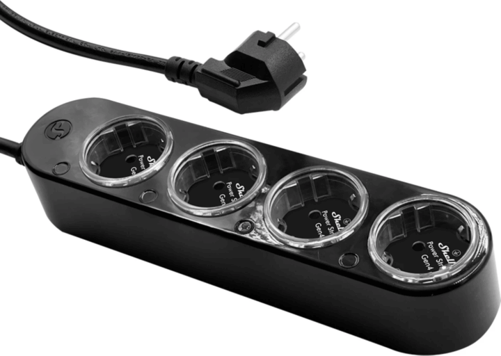 Shelly Power Strip 4 Gen4 Okos Túlfeszültség védő elosztó 4 aljzatos 1.5m - Fekete Shelly Power Strip 4 Gen4 Okos Túlfeszültség védő elosztó 4 aljzatos 1.5m - Fekete