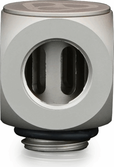 Thermal Grizzly TG-DM-FIT-0203 DeltaMate Rotary 90°-os Forgó Csatlakozó G1/4" apa - G1/4" anya - Ezüst