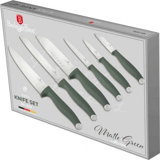Berlinger Haus BH/3138 Rozsdamentes acél késkészlet 6 darabos - Zöld