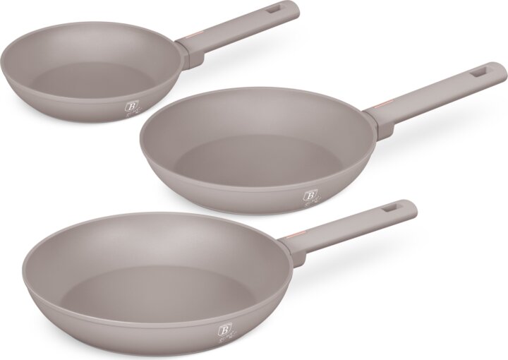 Berlinger Haus BH/8108 3 részes Serpenyő készlet 20 / 24 / 28 cm - Matt Taupe