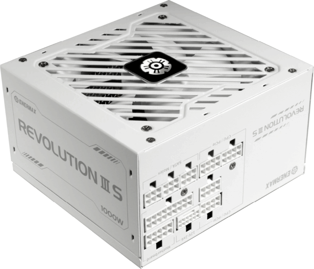 Enermax 1000W REVOLUTION III S 80+ Platinum Moduláris Tápegység - Fehér