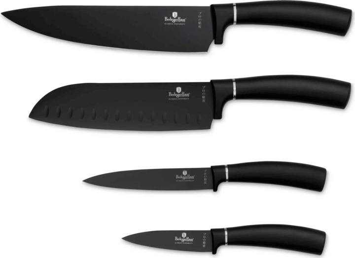 Berlinger Haus BH/2893A Rozsdamentes acél késkészlet 4 darabos - Fekete Berlinger Haus BH/2893A Rozsdamentes acél késkészlet 4 darabos - Fekete