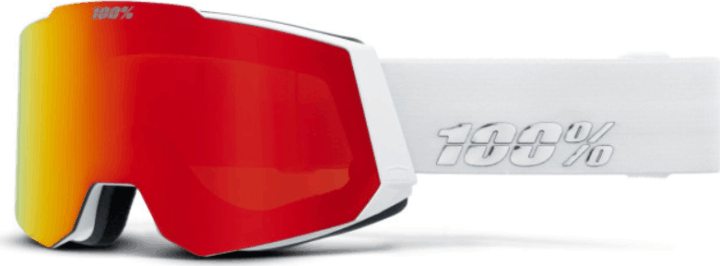 100percent SNOWCRAFT HiPER Red Mirror Lens UV400 Síszemüveg - Fehér/Piros
