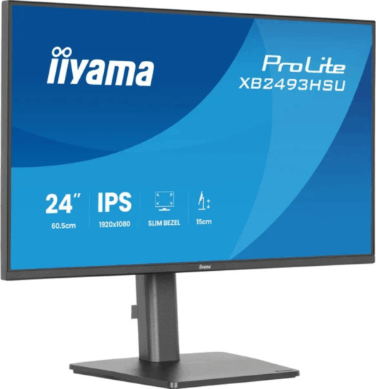 iiyama 23,8" XB2493HSU-B1 ProLite 16:9 FullHD IPS LED Monitor - Fekete