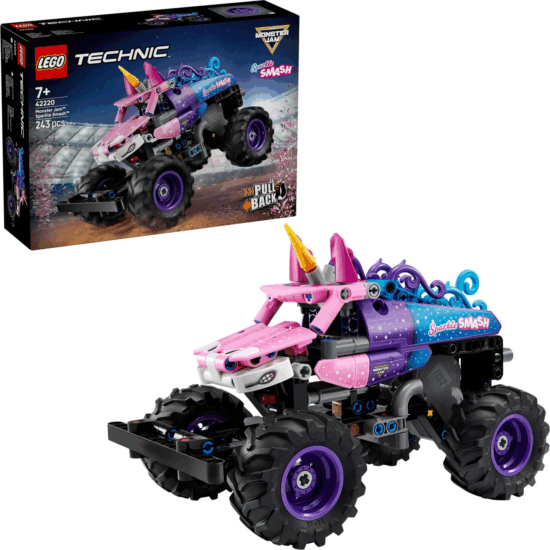 LEGO 42220 Technic - Monster Jam Sparkle Smash autó visszahúzós motorral