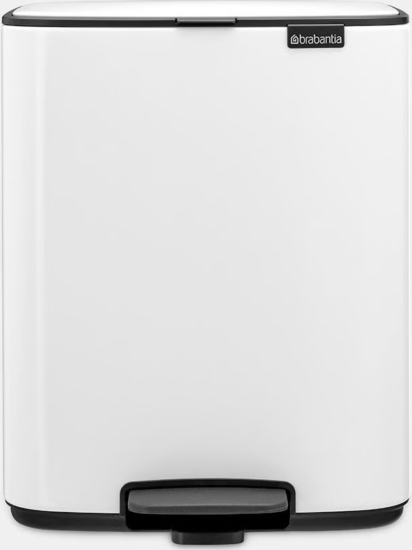 Brabantia Bo 12 literes pedálos fém szemetes - Fehér
