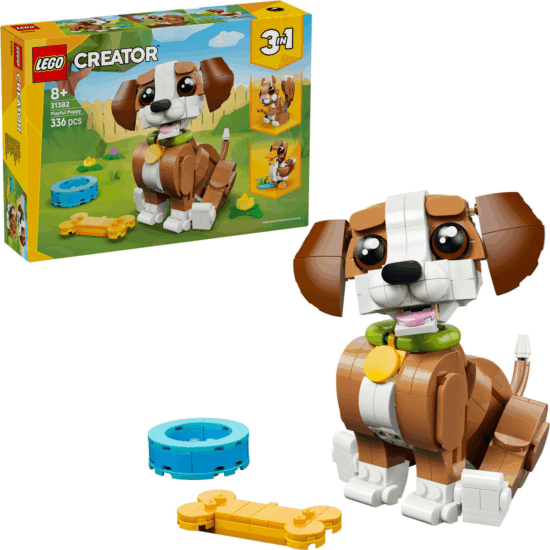 LEGO 31382 Creator - 3 az 1-ben Aranyos Állatok Játékos Kutyus