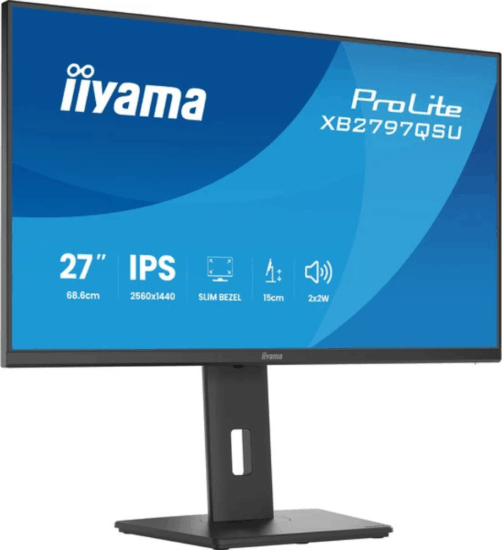 iiyama 27" XB2797QSU-B1 ProLite 16:9 QHD IPS LED Monitor - Fekete