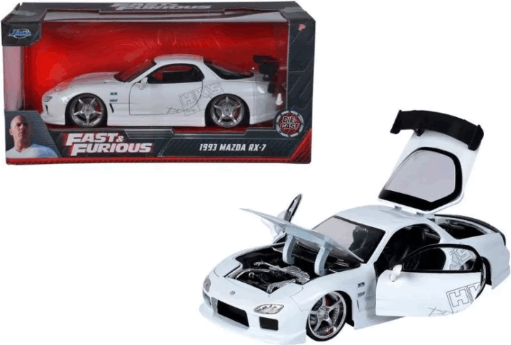 Jada Toys Fast & Furious 1993 Mazda RX-7 Autó 1:24 - Fehér