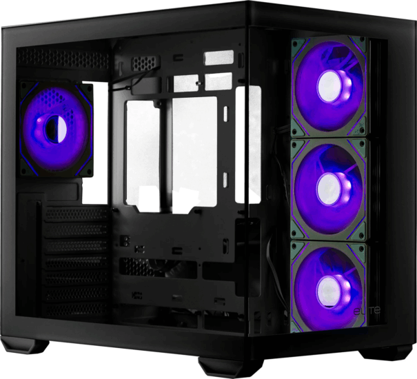 Cooler Master Elite 681 Midi Torony Számítógépház + 4db 120mm ventilátor - Fekete