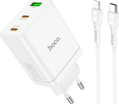 HOCO N33 1xUSB + 2xUSB-C Hálózati Gyorstöltő Adapter 30W - Fehér HOCO N33 1xUSB + 2xUSB-C Hálózati Gyorstöltő Adapter 30W - Fehér
