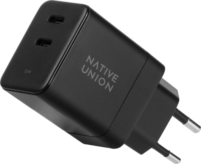 Native Union 2x USB-C Hálózati Gyorstöltő Adapter 35W - Fekete Native Union 2x USB-C Hálózati Gyorstöltő Adapter 35W - Fekete
