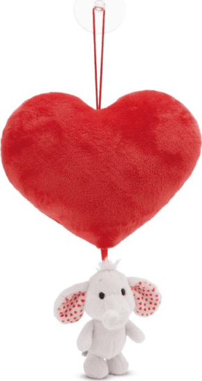 Nici Green Szív Fehér elefánt figurával tapadókoronggal plüssfigura 15cm Nici Green Szív Fehér elefánt figurával tapadókoronggal plüssfigura 15cm
