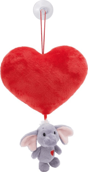Nici Green Szív Szürke elefánt figurával tapadókoronggal plüssfigura 15cm