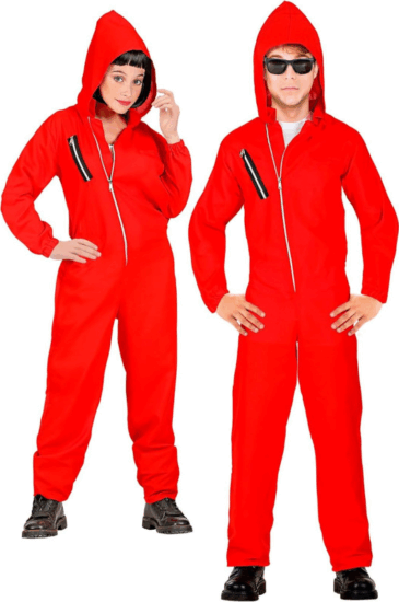 Widdmann La Casa De Papel A nagy pénzrablás piros overál jelmez 13-14 éves gyerekeknek