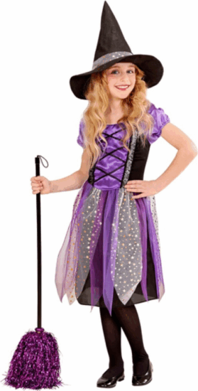 Widmann Boszorkány jelmez kiegészítőkkel 5-6 éves gyerekeknek Widmann Boszorkány jelmez kiegészítőkkel 5-6 éves gyerekeknek