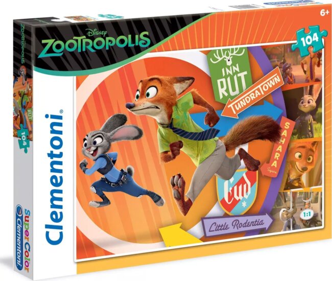 Clementoni 25081 - Zootropolis 104 Darabos Puzzle
