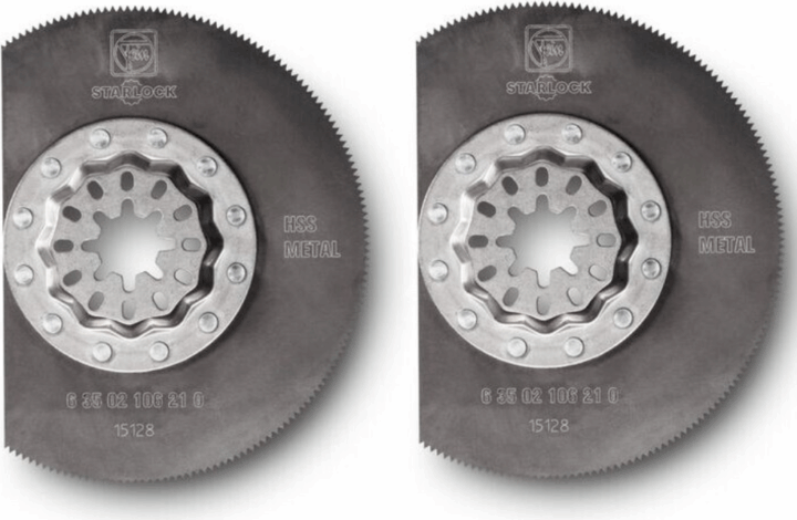 Fein SL segment. HSS D85 VE2 Fa Multivágó fűrészlap készlet D85 Ø 85 mm (2db/csomag) Fein SL segment. HSS D85 VE2 Fa Multivágó fűrészlap készlet D85 Ø 85 mm (2db/csomag)