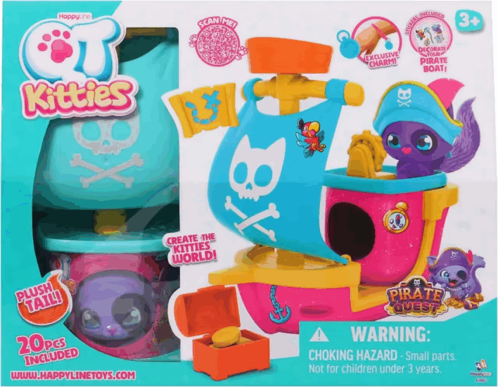 Happy Cuki cicusok 20 darabos Kalózhajó játék készlet