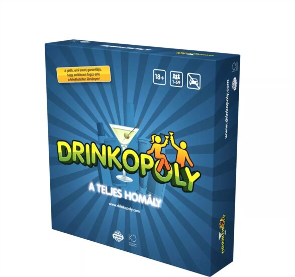 Drinkopoly - A teljes homály ivós Party társasjáték Felnőtteknek Drinkopoly - A teljes homály ivós Party társasjáték Felnőtteknek