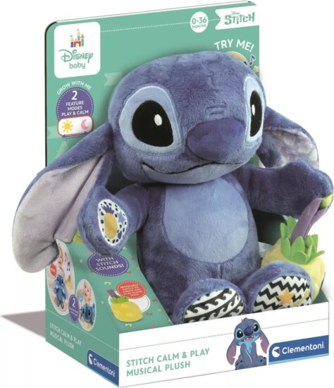 Clementoni Stitch zenélő bébi plüssfigura Clementoni Stitch zenélő bébi plüssfigura