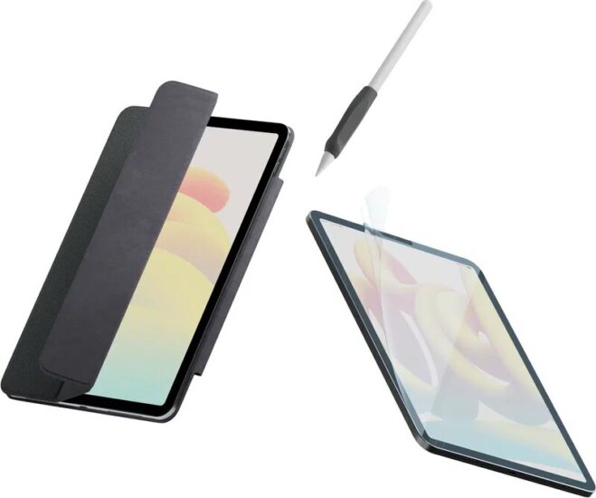 Paperlike 2.1 iPad Pro 11″ / Air 10.9″ Kijelzővédő fólia (2db / csomag) + Tok + Apple Pencil Fogó Szett - Átlátszó/Fekete Paperlike 2.1 iPad Pro 11″ / Air 10.9″ Kijelzővédő fólia (2db / csomag) + Tok + Apple Pencil Fogó Szett - Átlátszó/Fekete