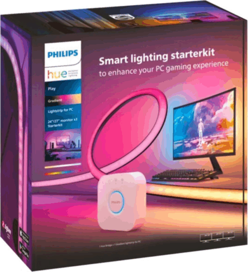 Philips Hue Play Gradient Számítógép RGB LED szalag 3x 24-27" Kezdő készlet
