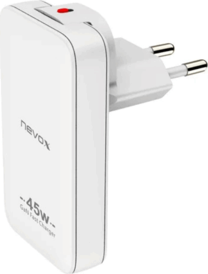 Nevox 2479 USB-A / USB-C Hálózati Gyorstöltő Adapter 45W - Fehér