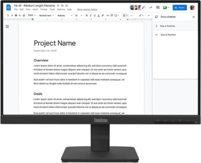 Lenovo 21,5" 64CBKAT6EU ThinkVision 16:9 FullHD IPS Monitor - Fekete
