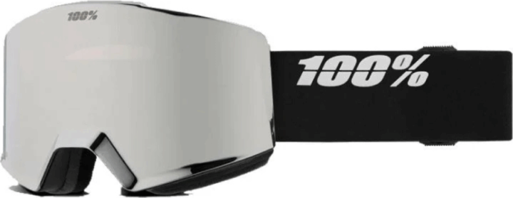100percent SNOWCRAFT XL HiPER Silver Mirror Lens UV400 Síszemüveg - Fekete/Ezüst