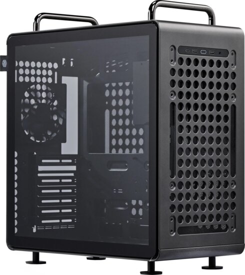 Cooler Master QUBE 540 Stardust Iron Midi Torony + 1db 120mm ventilátor - Fekete Cooler Master QUBE 540 Stardust Iron Midi Torony + 1db 120mm ventilátor - Fekete